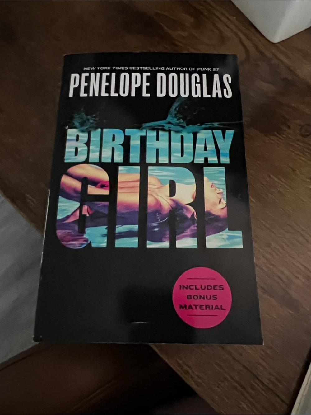 Penelope Douglas "Birthday Girl" Paperback - Black with Teal & Pink Cover